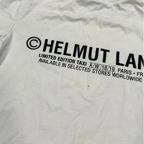 Helmut Lang White Paris Taxi T-shirt S - Picture 5 of 8